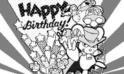 Artwork commemorating the ninth anniversary of Kirby: Squeak Squad, drawn by Tsuyoshi Fujita