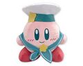 Big winter plush of Kirby from "Kirby Mukuizu BON VOYAGE" merchandise line, created for Kirby's 25th Anniversary