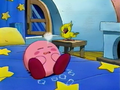 Tokkori berates Kirby for caring more about the chocolate than the figures.