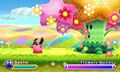 Kirby facing off against Flowery Woods