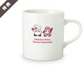 Souvenir mug given to those who bought the "Café au lait art" drink during chapter 1 of Kirby Café Hakata