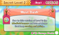 Secret version of Must Dash on the level select screen