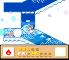Screenshot of Corori in Stage 4 of Iceberg of Kirby's Dream Land 3
