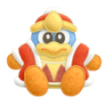 The King Dedede doll in Kirby's Epic Yarn