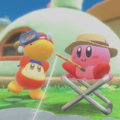 The photo added to Kirby's House after clearing all of Flash Fishing