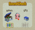 The Sound Check in Kirby 64: The Crystal Shards.