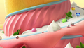 Kirbys racing up the cake (Kirby's Dream Buffet)