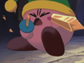 Sword Kirby gets his sword broken and is knocked back.