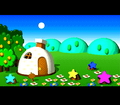 Kirby's house, as it appears in the credits of Kirby Super Star