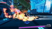 Leongar using a fiery claw uppercut