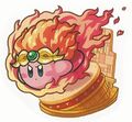 Artwork of the Burn card from Kirby no Copy-toru!
