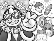 The three unamused by King Dedede's beach plans