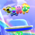 Tip image of Kirby playing the Goal Game with friends