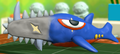 Screenshot of Sawgill's figurine from Kirby and the Rainbow Curse