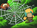 Kirby gets trapped in Como's web.