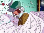 Escargoon lets out his years of pent-up anger in one great big swing.