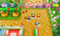 Four Kirbys duke it out in Apple Scramble.
