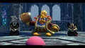 King Dedede flanked by two Primal Awoofies in An Unexpected Beast King