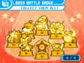 Boss Battle Badges in the Collection Room in Kirby: Squeak Squad