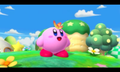 The Butterfly lands on Kirby's face.