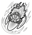 Burning Leo in Kirby: Big Race in Pupupu Land!