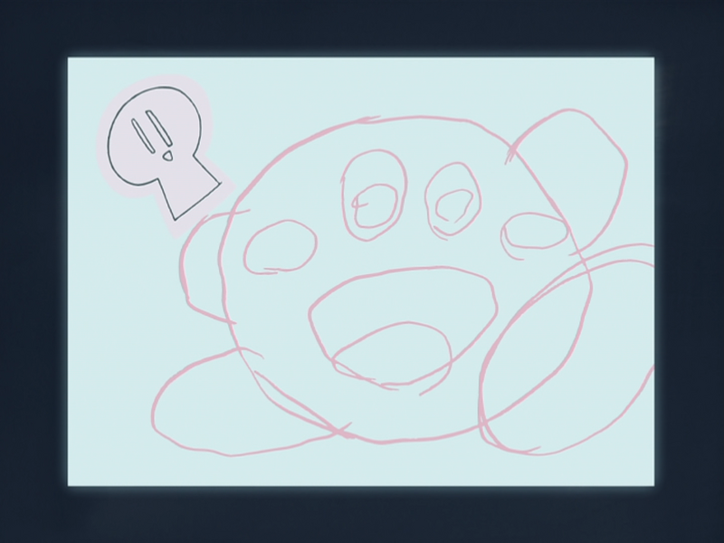 File:KRBaY E049 Kirby drawing of Kirby screenshot.png