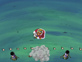 King Dedede and Escargoon are launched out of a fireworks cannon as punishment.
