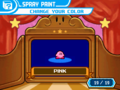 Spray Paint in the Collection Room in Kirby: Squeak Squad