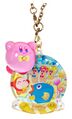"June Birthday" keychain from the "Kirby's Dream Land: Pukkuri Keychain" merchandise line, featuring three Cappy singers.