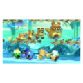 Guest Star ???? Star Allies Go! credits picture from Kirby Star Allies, featuring Bio Spark and co. following Goldon and the juniors