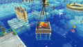 Hauling up the first trapped Waddle Dee