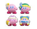 Figurines from the "KIRBY MUTEKI! SUTEKI! CLOSET" merchandise line, featuring Sword Kirby