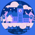 Nintendo Switch Online profile icon background, depicting the icon for Winter Horns