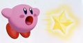 Kirby spitting out a Star Bullet