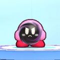 Kirby wearing the Shadow Kirby Dress-Up Mask in Kirby's Return to Dream Land Deluxe