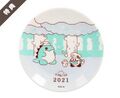 Small souvenir plate given to those who bought the "Mini Kirby hamburger with New Year dessert" during Kirby Café Winter in early 2021