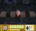 Kirby enters a room full of switches with symbols on them