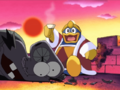 King Dedede gloats about how he managed to wreck the Escar-droid again.