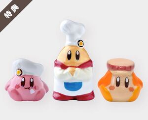 Kirby Cafe Kirby Waddle Dee and Chef Kawasaki ceramic ornaments Hakata.jpg