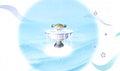 3D render of the Fountain of Dreams from the Japanese manual for Kirby: Nightmare in Dream Land