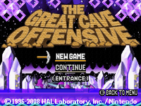 KSSU The Great Cave Offensive Title Screen.png