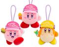 Set of Kirby and Waddle Dee mascot plushies from "Kirby Pupupu Diner" merchandise series
