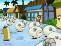The sheep rampage through Cappy Town.
