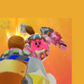 Credits picture of Kirby preparing the Final Screw Mode
