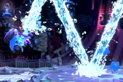 Blue Dropped Stars that emerge from one of Francisca's attacks in Kirby Star Allies, which grant the Water ability when swallowed.