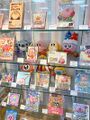 Display showcasing Kirby games from the past