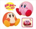 Fluffy squishy toys of Kirby and Waddle Dee