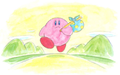 Artwork from the Japanese instruction manual for Kirby's Adventure