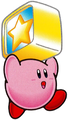 Kirby holding a Star Block