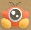The Waddle Doo doll in Kirby's Epic Yarn